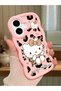 iPhone 17 Compatible Case Camera Protector Pink Silicone Couple Phone Case Kitty Pattern