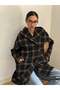 Urban Retro Hooded Oversize Jacket Coat Women's Dark Brown - 6