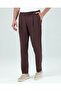 Slim Fit Double Leg Pleated Trousers Rose Dry Rose Color T20130-30 - 3