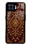 Oppo Reno 4 Lite Burgundy Ottoman Gold Design Glossy Phone Case
