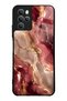 Omix X700 Burgundy Gold Marble Design Glossy Phone Case