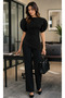 Women's Asymmetric Blouse with Balloon Sleeves
