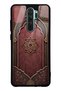 Xiaomi Redmi Note 8 Pro Burgundy Glossy Phone Case with Ottoman Emblem Design