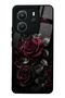 Xiaomi Redmi Note 14 4g Obsidian Burgundy Roses Design Glossy Phone Case