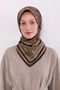 وشاح من القطن والحرير بنمط عرقي LS2205 05-مينك-أزرق داكن - 2