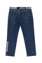 Plus Size Belted Lycra Stoned Denim Women's Trousers - 2