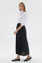 Women's Voile Fabric Crinkled Long Lined Crush Skirt with Pockets - 3