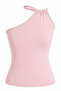 Single Shoulder Thick Strap Mink Women's Undershirt 2618-04