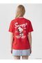 Vizyon New Season Red Printed 100% Cotton Women's T-Shirt - 5