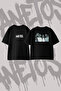 تي شيرت Kendrick Lamar Black Hippy Design مطبوع من الخلف مصنوع من القطن باللون الأسود مقاس كبير