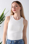 Women's Crew Neck Sparkle Stone Blouse - Sleeveless Top - 2