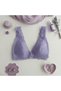 Women's Lace Front Snap Breastfeeding Bra Purple Color Bb2681 - 5