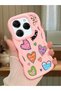 Tecno Spark 20 Pro Compatible Case Camera Protector Pink Silicone Couple Phone Case Heart Pattern