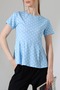Women's Sandy Crew Neck Short Sleeve Peplum Blouse - 4