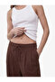 Straight Fit Pleated Belted Wide Leg Pants - 3