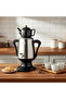 Slivers Criest Electric Samovar, 4.0L Capacity with 0.8L Glass Teapot, 1800W, Stainless Steel