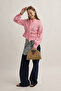 Scarf Belted Waist Shirt Pink - 6