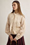 Scarf Belted Waist Shirt Stone