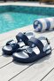 4505 Navy Blue Emoji Casual Beach Pool Children's Slippers & Sandals - 5