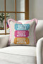 Retro Cinema Ticket Pattern Stylish Fringed Pillowcase-Nostalgic Pop Art Pink Tassel Throw Pillow Cover - 6