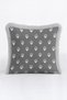 Bohemian Ethnic Chic Lotus Motif Fringed Pillowcase - Elegant Floral Themed Cream Tassel Throw Pillow Cover - 7