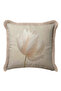 Floral Pattern Elegant Ecru Fringed Pillowcase-Natural Floral Modern Beige Mink Tassel Throw Pillow Cover