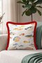 Sea Exotic Fish Fringe Pillow Cover - Aquarium Marine Bohemian Blue Burgundy Tassel Throw Pillow Cover - 6