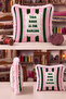 Decorative Striped Framed Fringe Pillowcase - Retro Bohemian Green Cream Tassel Throw Pillow Cover