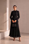 Pleated Black Skirt with Elastic Waist 0245 - 2