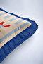 By Day Lettered Colorful Pop Art Fringed Pillowcase-Retro Cream Blue Navy Blue Tassel Throw Pillow Cover - 8