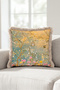 Floral Japanese Garden Fringe Pillowcase - Far East Boho Turquoise Mink Tassel Throw Pillow Cover - 3