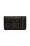Black Text Patterned Zippered Unisex Wallet - 2