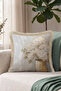 Floral Elegant Hydrangea Fringed Pillowcase - Still Life Floral Blue Beige Cream Tassel Throw Pillow Cover - 4
