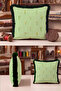 Striped Floral Pattern Spring Fringe Pillowcase - Botanical Bohemian Green Black Tassel Throw Pillow Cover - 7
