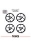 Yamaha mt-25 wheel rim sticker and interior text printed decal sticker model - premium quality - 2