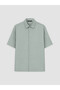 Ozmarka New Season Green Comfortable Fit Men's Textured Shirt - 5
