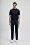 1111903641 Malrıc Smart Men's Chino Pants Slim Fit Men's Trousers Dark Blue - 3