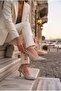 133-440 Stone Embellished 7 cm Heel Height Open Back Women's Shoes - 2
