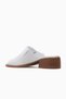 Women's Leather Heeled Daily Slippers 26Y D26Yt-6075 White - 3