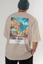 Capri Italy Beige Oversize Country City Back Printed Unisex T-Shirt 100% Cotton Premium - 6