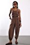 Brown Halter Neck Jumpsuit 581239 - 2