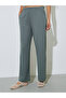 Grey Solid Wide Leg Joggers - 2