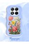Redmi Note 14 Pro 4g Compatible Case Camera Protector Blue Silicone Couple Phone Case Floral Pattern - 2