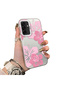 Samsung Galaxy A26 Compatible Silicone Edge Hard Back Case Couple Phone Case with Floral Pattern