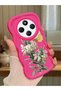 Redmi 14C Compatible Case Camera Protector Red Silicone Couple Phone Case Butterfly Pattern