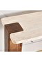 CAMILIA CONSOLE TABLE TRAVERTINE - WHITE & BROWN - 3
