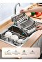 EETU Dish Rack,Extend Kitchen Sink Drain Basket,Retractable Dish Drying Rack,Stainless Steel Strainer Telescopic Drain Basket,Draining Bowl Rack,Over Sink Drainer For Washing Dishes,Fruits,Vegetables - 3