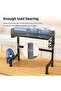 Dish Rack For Above The Sink, Large-Capacity, Double-Tier Stainless Steel Draining Rack With Storage Compartments For Cutlery And Kitchen Utensils; Kitchen Storage And Organisation - 3