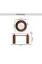 DRITON CONSOLE TABLE WITH MIRROR MARBLE - WHITE & LIGHT BROWN - 7