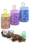 2500 Pcs Mini Elastic Hair Ties – Mutlicolor Soft Rubber Bands for Baby Girls & Kids | No Pull Ponytail Holders | Gentle, Durable Polybands|4 Bottles 4 Styles Each 625Pcs